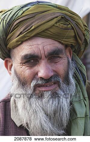 Stock Photo - Old Kashmiri Man, Muzaffarabad, Azad Kashmir, Pakistan. Fotosearch