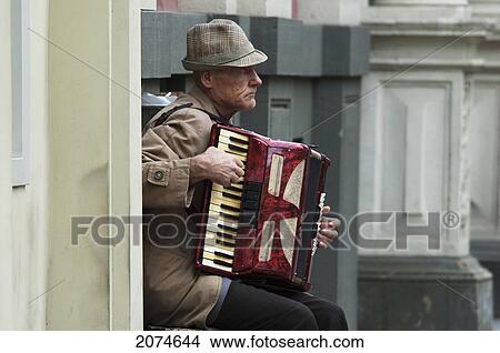 Old Man Playing An Accordion, Riga, Latvia View Large Photo Image Picture - Old Man Playing An Accordion, Riga, Latvia. Fotosearch
