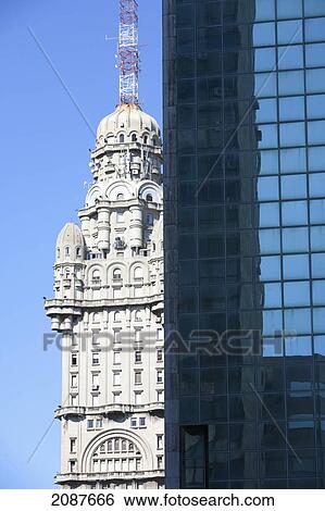 Stock Photograph - Palacio Salvo (Salvo Palace), Montevideo, Uruguay. Fotosearch
