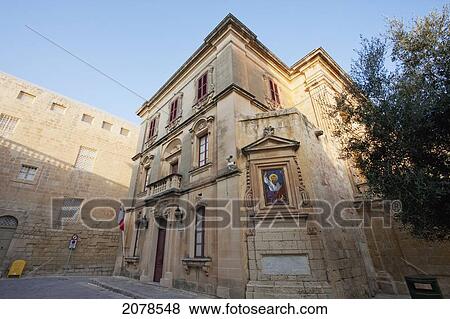 Stock Photo - Palazzo Vilhena Mdina, Malta. Fotosearch