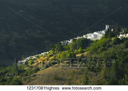 Stock Photograph - Pampaneira, one of the most famous villages in Alpujarra; Granada Province, Andalucia, Spain. Fotosearch