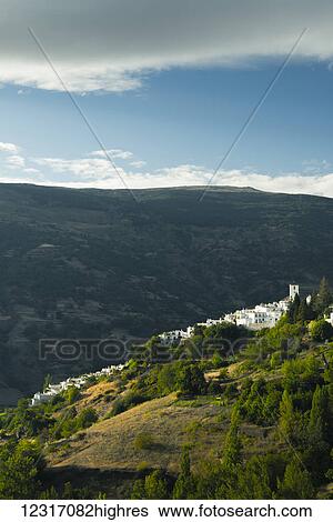Stock Photograph - Pampaneira, one of the most famous villages in Alpujarra; Granada Province, Andalucia, Spain. Fotosearch