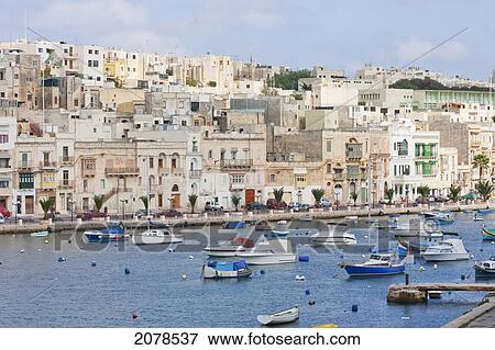 Panoramic View Of Kalkara From Vittoriosa, Kalkara, Malta View Large Photo Image Stock Photo - Panoramic View Of Kalkara From Vittoriosa, Kalkara, Malta. Fotosearch