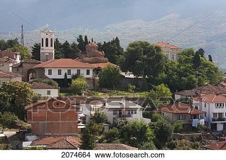 Panoramic View Of Ohrid, Macedonia View Large Photo Image Picture - Panoramic View Of Ohrid, Macedonia. Fotosearch