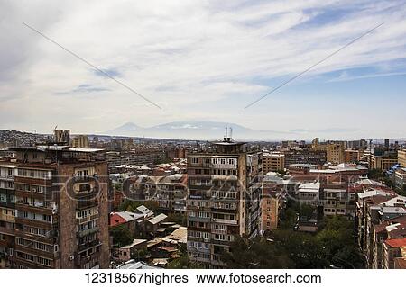 Stock Photograph - Panoramic view of Yerevan; Yerevan, Armenia. Fotosearch