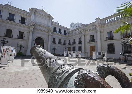 Patio Of Cannons, Of The Palacio De La Moneda Presidential Palace, Santiago, Metropolitan Region, Chile View Large Photo Image Stock Image - Patio Of Cannons, Of The Palacio De La Moneda Presidential Palace, Santiago, Metropolitan Region, Chile. Fotosearch