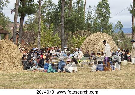 People Meeting In A Field Near Antsirabe, Antananarivo Province, Madagascar View Large Photo Image Stock Photo - People Meeting In A Field Near Antsirabe, Antananarivo Province, Madagascar. Fotosearch