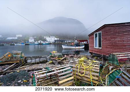Petty Harbour In Fog, Newfoundland View Large Photo Image Stock Image - Petty Harbour In Fog, Newfoundland. Fotosearch