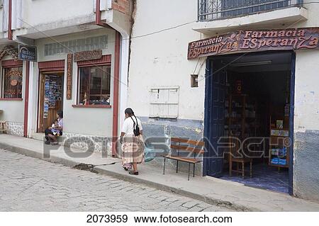 Stock Photo - Pharmacy, Coroico, La Paz Department, Bolivia. Fotosearch