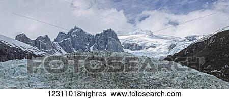 Stock Photograph - Pia Glacier in the Pia Fjord of the Beagle Channel in Tierra del Fuego; Chile. Fotosearch