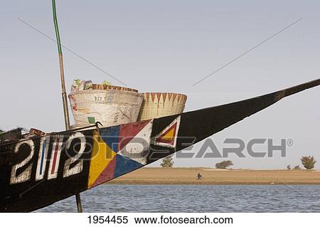 Pinasse Carrying Cargo And Passengers On The Niger River Between Mopti And Lake Débo, Mali View Large Photo Image Stock Photography - Pinasse Carrying Cargo And Passengers On The Niger River Between Mopti And Lake Débo, Mali. Fotosearch