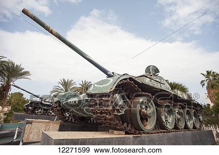 Stock Photo - Plinthed civil war tanks; Taulud Island, Massawa, Eritrea. Fotosearch