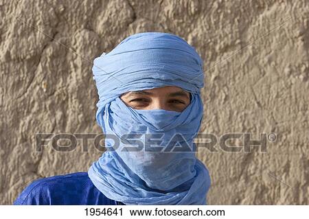 Stock Image - Portrait of a tuareg man, Timbuktu, Mali. Fotosearch