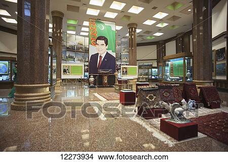Portrait of President Gurbanguly Berdimuhamedow, National Archaeological museum; Ashgabat, Turkmenistan View Large Photo Image Picture - Portrait of President Gurbanguly Berdimuhamedow, National Archaeological museum; Ashgabat, Turkmenistan. Fotosearch