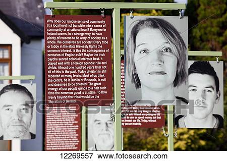Stock Photo - Portraits of people with quotations about Ireland; Sneem, County Kerry, Ireland. Fotosearch