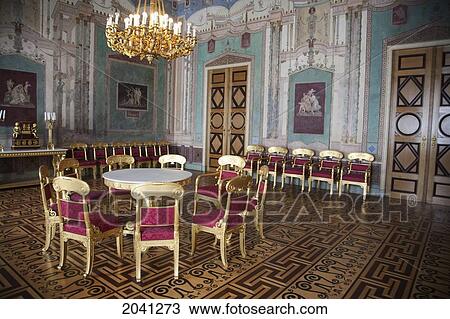 Stock Image - Reception Room At The Residence, Munich, Bavaria, Germany. Fotosearch