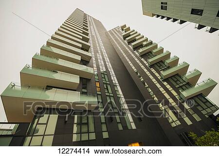 Picture - Residential buildings in porta nuova; Milan, Lombardy, Italy. Fotosearch