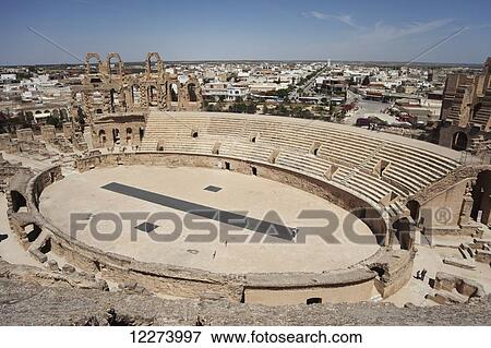 Stock Photo - Roman Amphitheatre, El Djem, Tunisia. Fotosearch