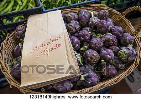Roman artichokes for sale at Piazza dell'Unita Market; Rome, Italy View Large Photo Image Stock Photograph - Roman artichokes for sale at Piazza dell'Unita Market; Rome, Italy. Fotosearch