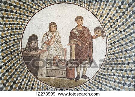Roman mosaic of actors, Archaeological Museum; Sousse, Tunisia View Large Photo Image Stock Photo - Roman mosaic of actors, Archaeological Museum; Sousse, Tunisia. Fotosearch