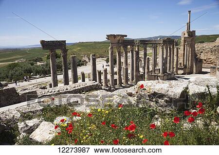 Stock Photo - Roman theatre; Dougga, Tunisia. Fotosearch