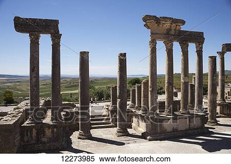 Stock Photography - Roman theatre; Dougga, Tunisia. Fotosearch