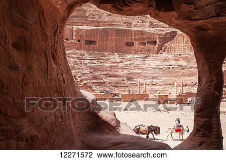 Roman theatre seen from tomb; Petra, Jordan View Large Photo Image Stock Image - Roman theatre seen from tomb; Petra, Jordan. Fotosearch