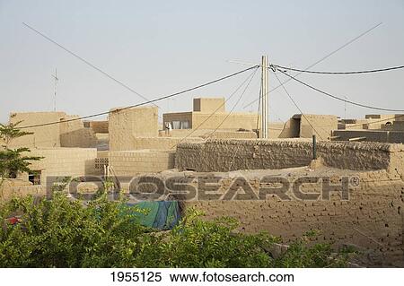 Stock Photography - Rooftops, Timbuktu, Mali. Fotosearch