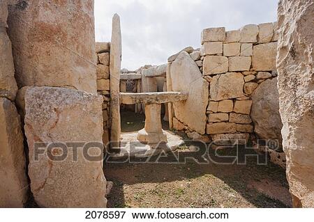 Room 3 Of The South Temple From Room 2 Looking South Mnajdra Megalithic Temple Complex, Malta View Large Photo Image Stock Photo - Room 3 Of The South Temple From Room 2 Looking South Mnajdra Megalithic Temple Complex, Malta. Fotosearch