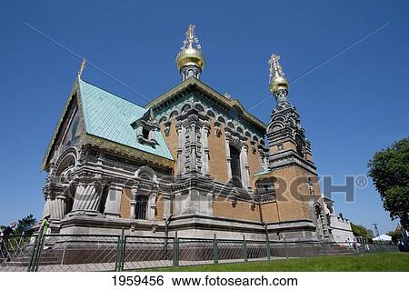 Stock Photograph - Russian Chapel In Mathildenhohe Artists' Colony, Darmstadt, Germany. Fotosearch