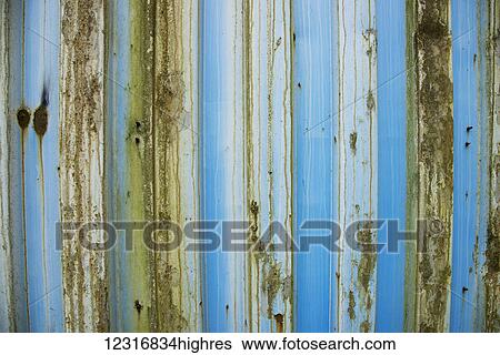 Rusty lines on an old blue farm building; Kincardine, Scotland View Large Photo Image Stock Photograph - Rusty lines on an old blue farm building; Kincardine, Scotland. Fotosearch