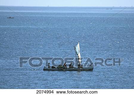 Picture - Sail Boat In The Mozambique Channel Near Ifaty, Toliara Province, Madagascar. Fotosearch