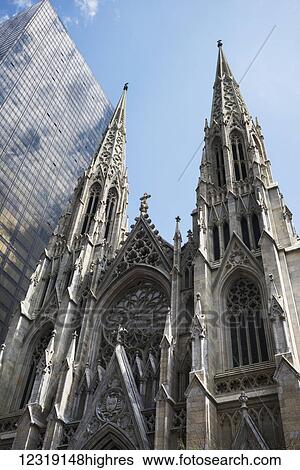 Stock Photograph - Saint Patrick's Cathedral; New York City, New York, United States of America. Fotosearch