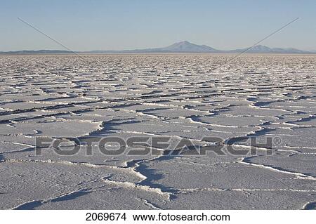 Picture - Salt Cells In The Salar De Uyuni, The World's Largest Salt Flat, Potosi Department, Bolivia. Fotosearch