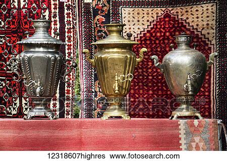 Samovars for sale at the Vernissage Market; Yerevan, Armenia View Large Photo Image Stock Photograph - Samovars for sale at the Vernissage Market; Yerevan, Armenia. Fotosearch