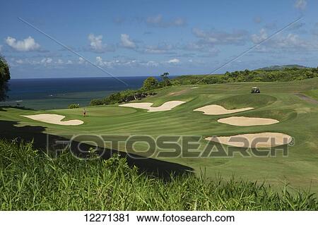 Sand traps, view of Anini Bay and reefs, Prince golf Course; Princeville, Kauai, Hawaii, United States of America View Large Photo Image Stock Image - Sand traps, view of Anini Bay and reefs, Prince golf Course; Princeville, Kauai, Hawaii, United States of America. Fotosearch