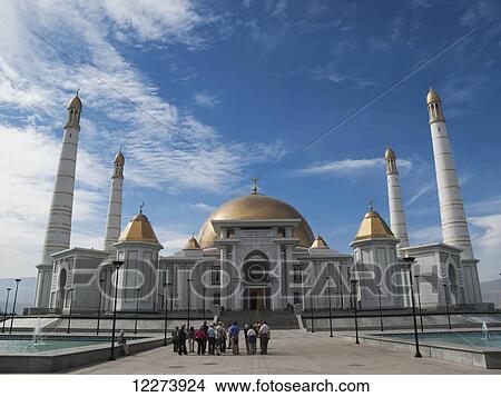 Saparmurat Niyazov (Turkmenbashi) mausoleum, near Ashgabat; Turkmenistan View Large Photo Image Picture - Saparmurat Niyazov (Turkmenbashi) mausoleum, near Ashgabat; Turkmenistan. Fotosearch