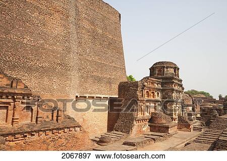 Sariputra Stupa (Temple Site No. 3), Nalanda Mahavihara, Bihar, India View Large Photo Image Stock Photo - Sariputra Stupa (Temple Site No. 3), Nalanda Mahavihara, Bihar, India. Fotosearch