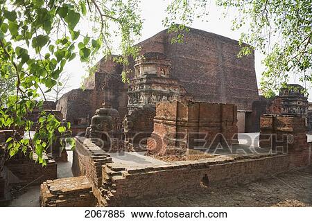 Stock Photography - Sariputra Stupa (Temple Site No. 3), Nalanda Mahavihara, Bihar, India. Fotosearch