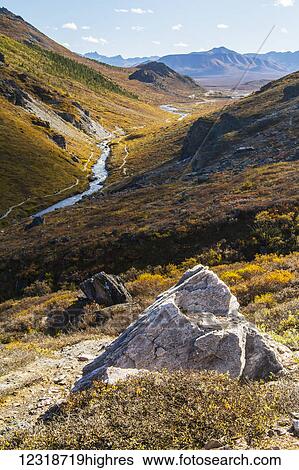 Savage River and the landscape in the rocky high country, Denali National Park and Preserve, interior Alaska; Alaska, United States of America View Large Photo Image Stock Photograph - Savage River and the landscape in the rocky high country, Denali National Park and Preserve, interior Alaska; Alaska, United States of America. Fotosearch