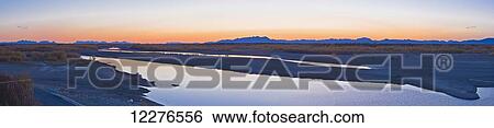 Scenic panorama at sunset of the Noatak River with the Baird Mountains in the background, Arctic Alaska, Autumn, HDR View Large Photo Image Stock Photograph - Scenic panorama at sunset of the Noatak River with the Baird Mountains in the background, Arctic Alaska, Autumn, HDR. Fotosearch