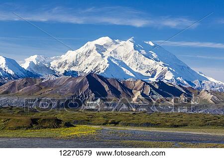 Scenic view of Mt. McKinley and the Thorofare River Valley in Denali National Park, Interior Alaska, Fall, USA. View Large Photo Image Stock Photo - Scenic view of Mt. McKinley and the Thorofare River Valley in Denali National Park, Interior Alaska, Fall, USA.. Fotosearch