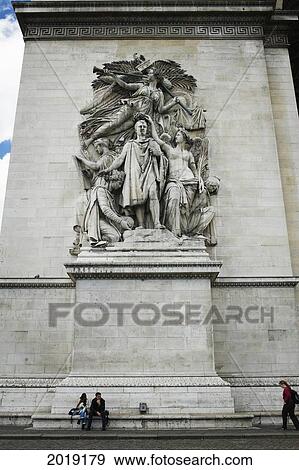 Sculpture On The Arc De Triomphe, Paris, France View Large Photo Image Stock Photo - Sculpture On The Arc De Triomphe, Paris, France. Fotosearch
