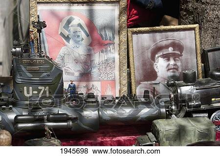 Stock Photo - Second World War Paraphernalia At The Flea Market, Sofia, Bulgaria. Fotosearch