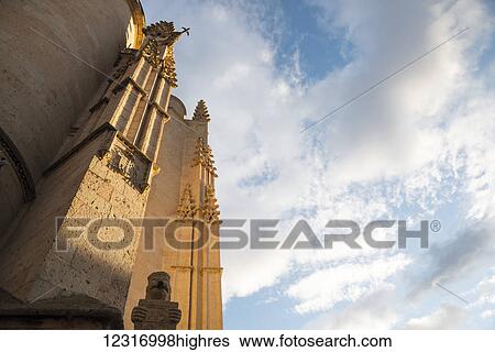 Stock Photograph - Segovia's Cathedral; Segovia, Castilla Leon, Spain. Fotosearch