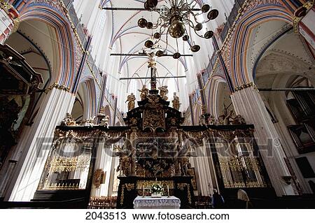 Stock Image - Shelter Altar In St. Nikolai Church, Stralsund, Germany. Fotosearch