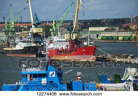 Ships in the port; Gdyania, Poland View Large Photo Image Stock Photograph - Ships in the port; Gdyania, Poland. Fotosearch
