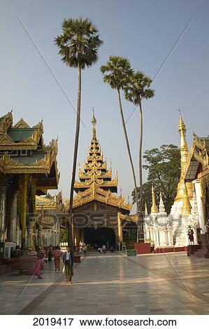 Shwedagon Pagoda, Yangon, Myanmar (Burma) View Large Photo Image Stock Photo - Shwedagon Pagoda, Yangon, Myanmar (Burma). Fotosearch