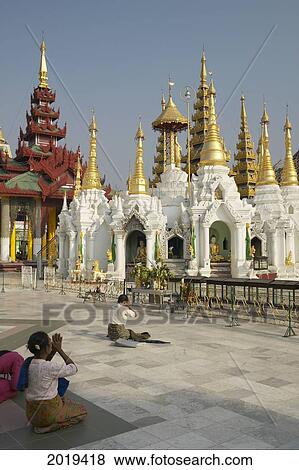 Shwedagon Pagoda, Yangon, Myanmar (Burma) View Large Photo Image Stock Photo - Shwedagon Pagoda, Yangon, Myanmar (Burma). Fotosearch