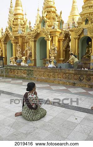 Shwedagon Pagoda, Yangon, Myanmar (Burma) View Large Photo Image Stock Photograph - Shwedagon Pagoda, Yangon, Myanmar (Burma). Fotosearch